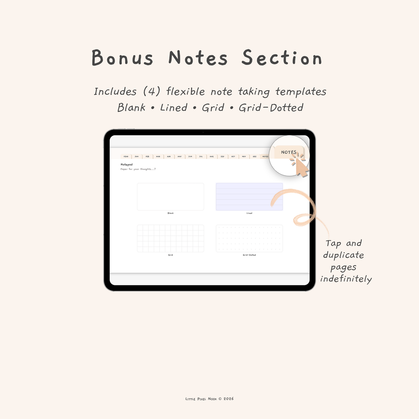 Undated Yearly Digital Planner