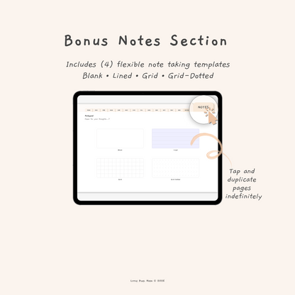 Undated Yearly Digital Planner