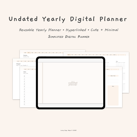 Undated Yearly Digital Planner