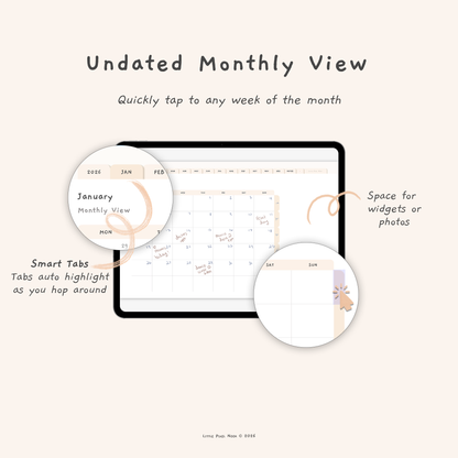Undated Yearly Digital Planner