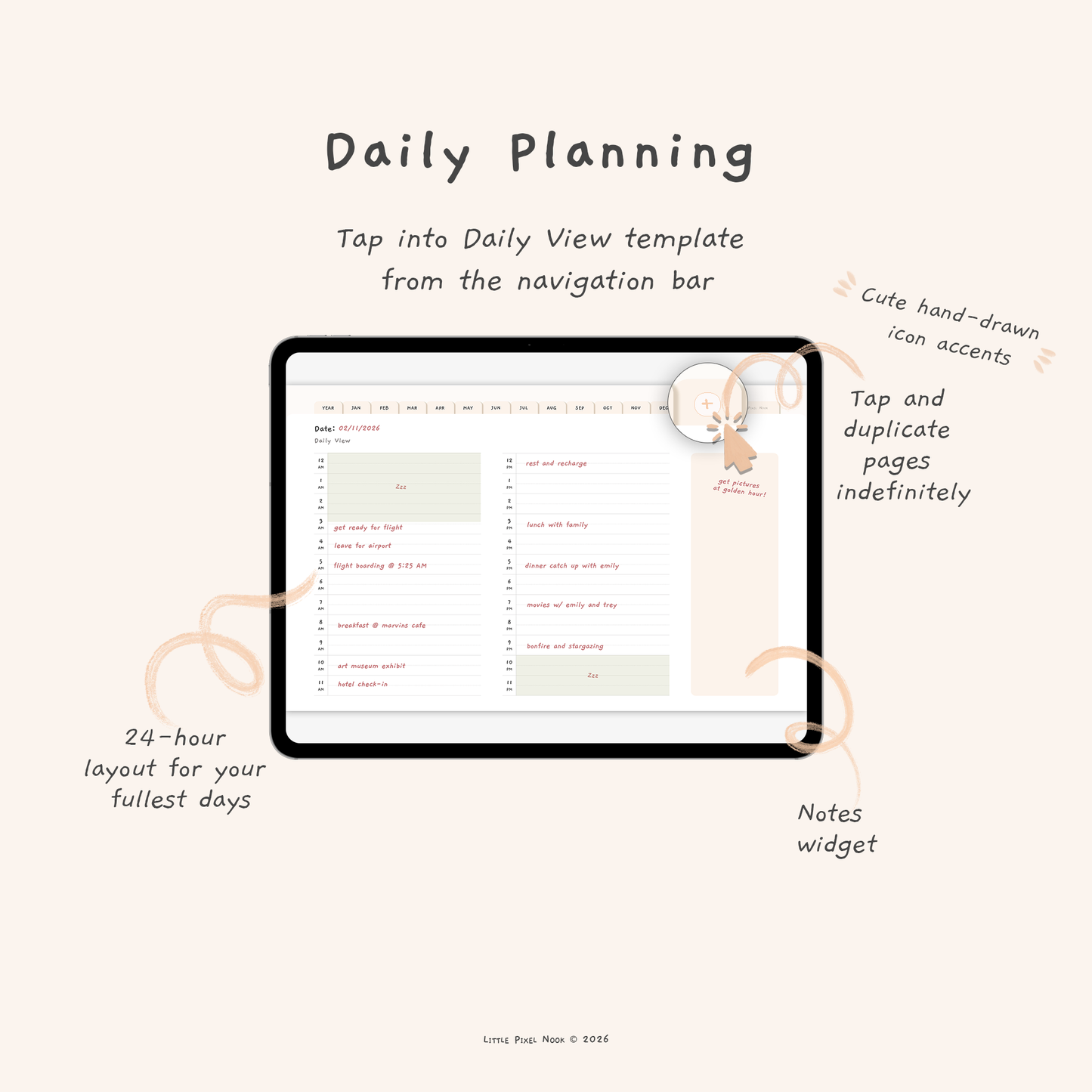 Undated Yearly Digital Planner
