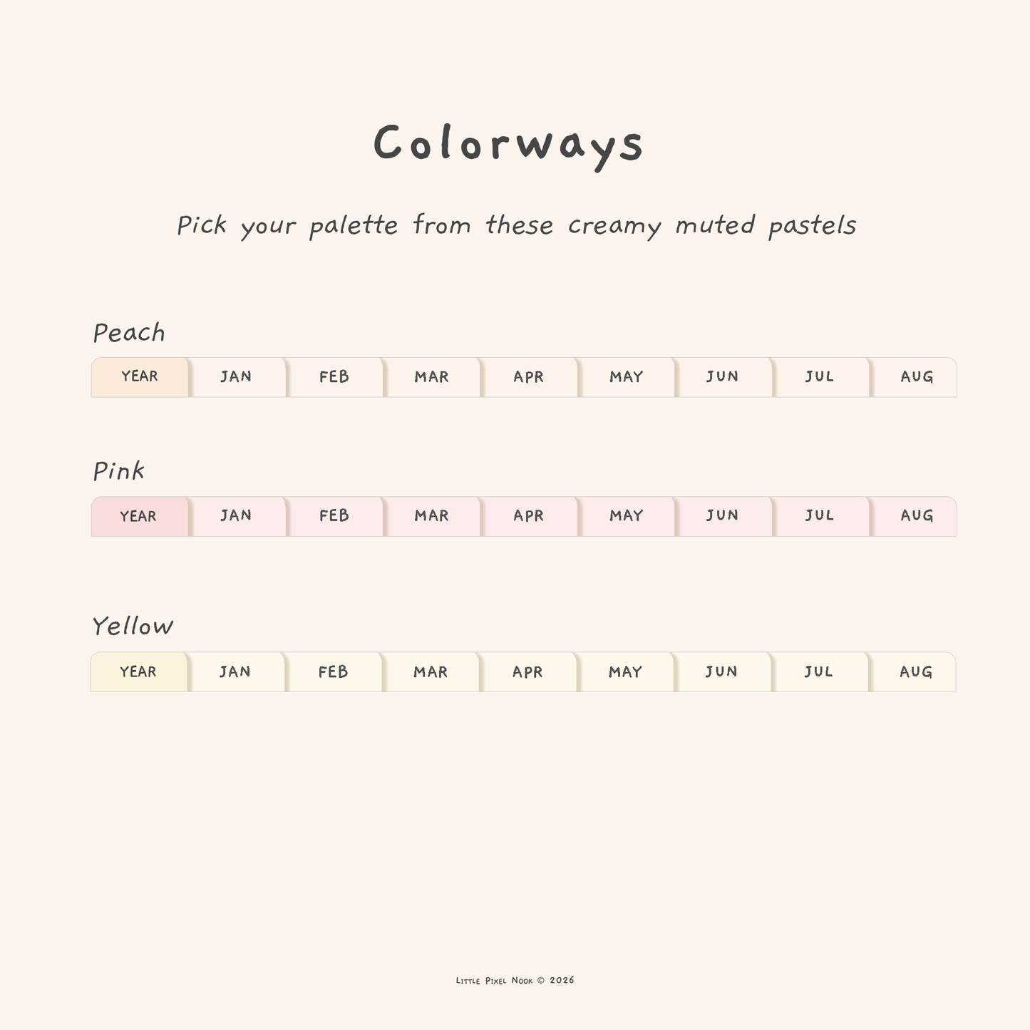 Undated Yearly Digital Planner